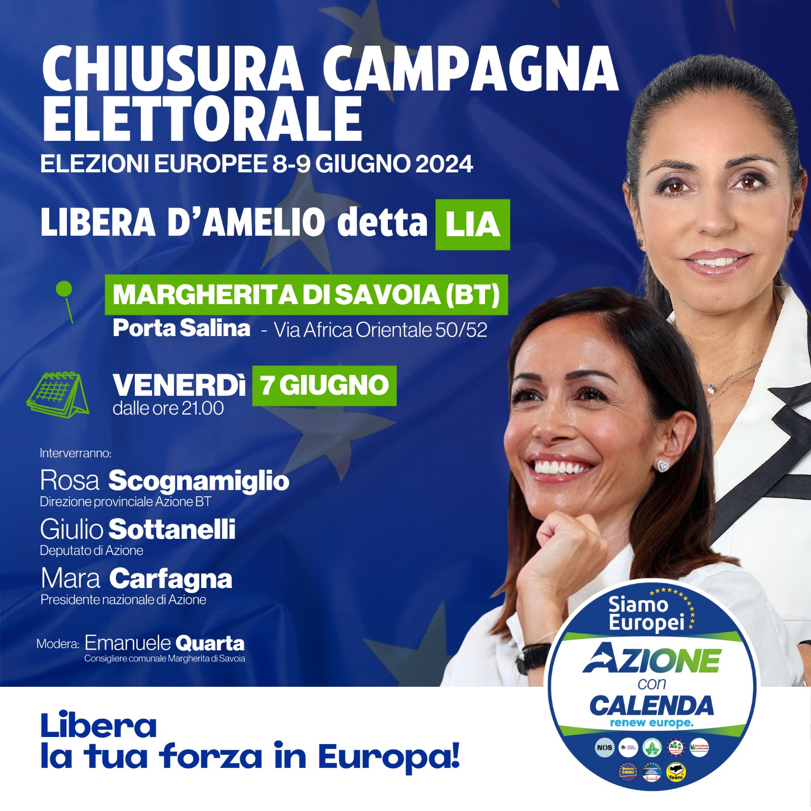 Chiusura campagna elettorale a Margherita di Savoia